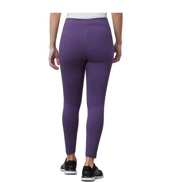 NWT Fila Women's Cotton High Waist Leggings Gothic Grape Size M $50 1B099 - Picture 2 of 3